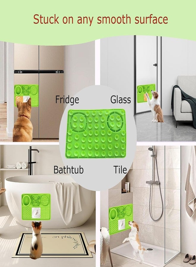 VALUEVIBES Lick Mat for Dogs - Slow Feeder Licking Mat with Suction Cups | Silicone Feeding Mat for Anxiety Relief | Suitable for Peanut Butter, Yogurt, and Wet Food (Dark Green) - Image 5